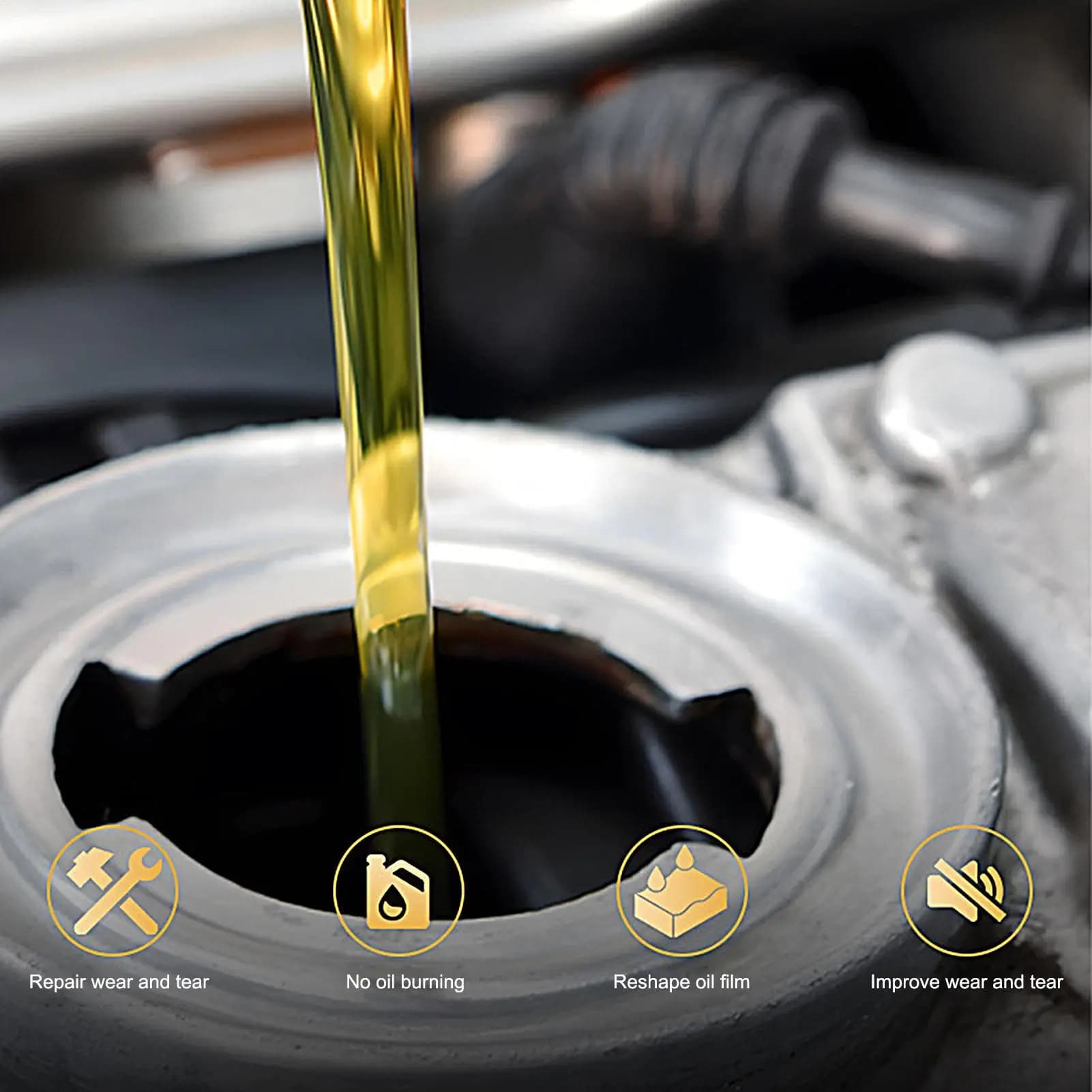 Additif d'huile moteur 60ml, Agent de restauration de moteur de voiture modifié par Friction, fournitures d'entretien de moteur de véhicule pour voitures suv