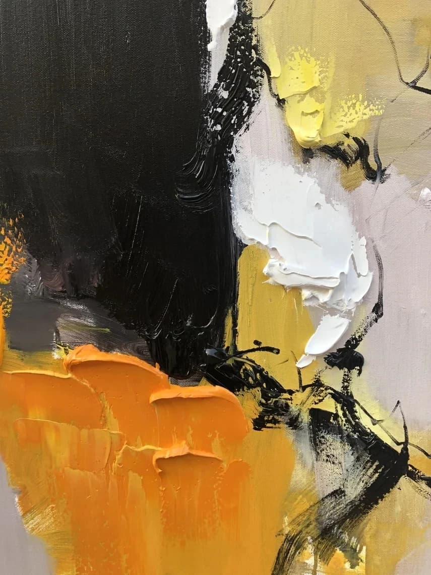 Peinture à l'huile abstraite faite à la main