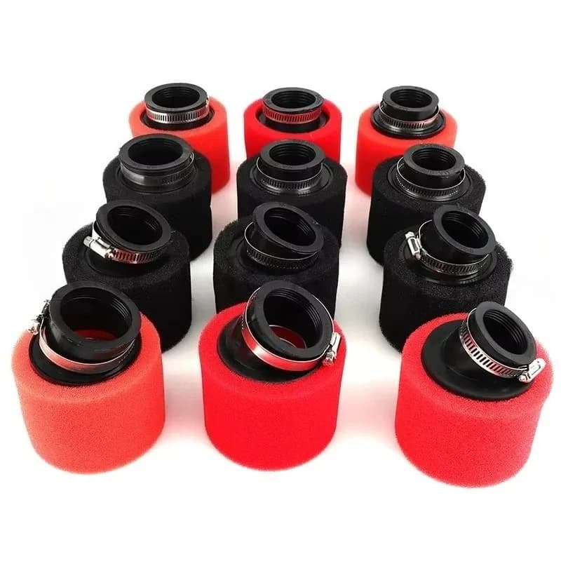 Filtre à Air en mousse 35mm 38mm 42mm 45mm 48mm 50mm 60mm, éponge nettoyante pour cyclomoteur, Scooter, Dirt Pit Bike, moto, noir et rouge