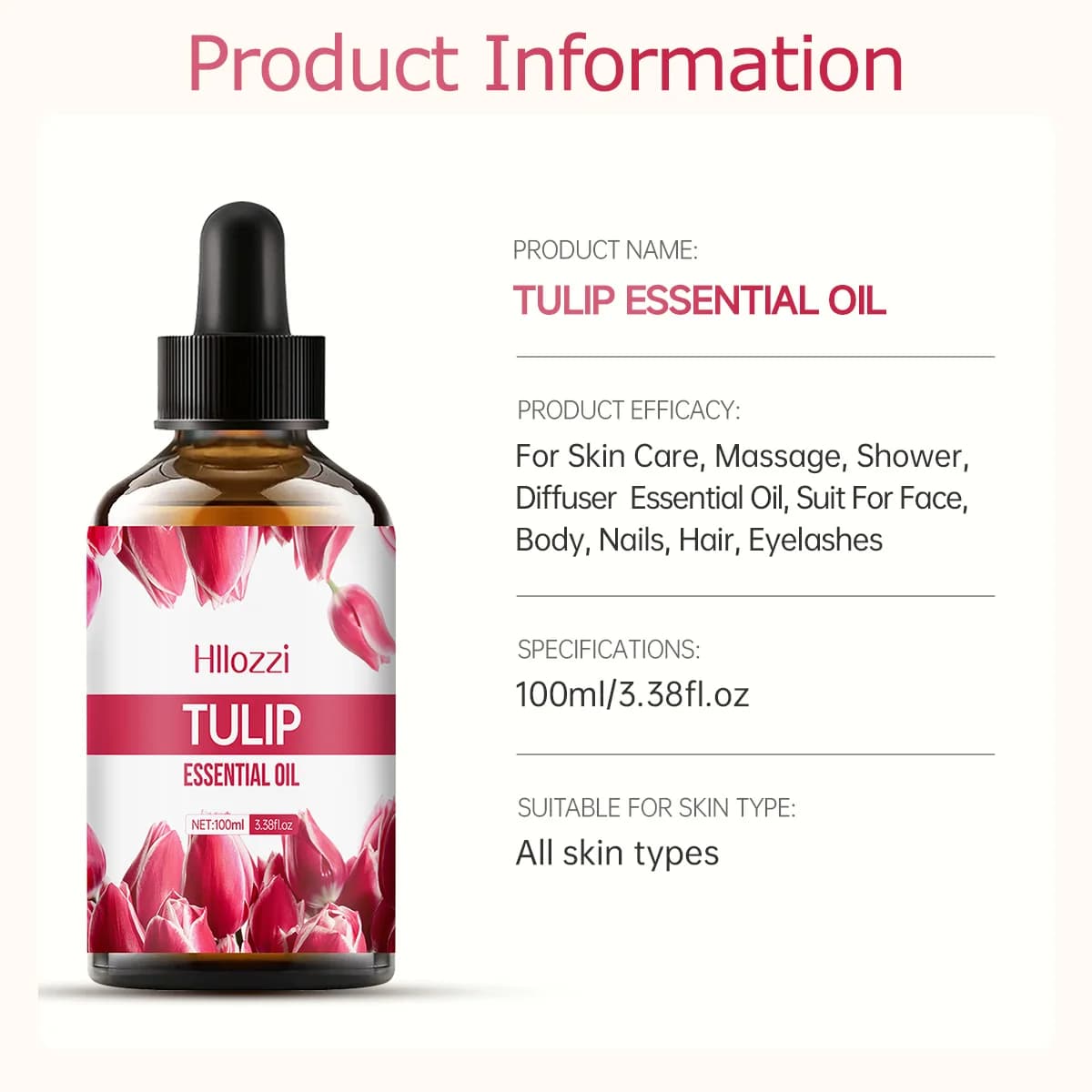 L'huile essentielle de tulipe peut être utilisée pour les soins de la peau