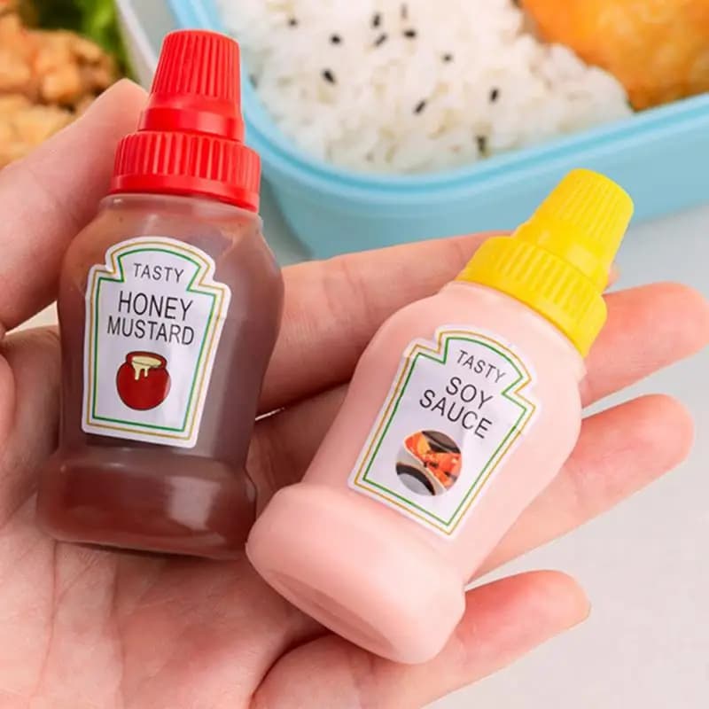 Bouteille de Sauce à presser multifonctionnelle pour assaisonnement, récipient à salade couvert, bouteille à presser Portable à nez aiguille pratique