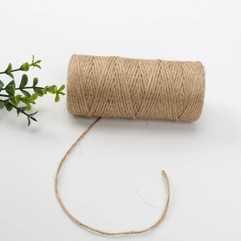 3 rouleaux de cordons de chanvre torsadés de 100m x 2mm