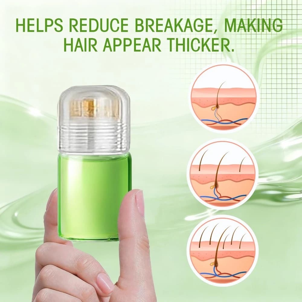 Kit de soin capillaire nourrissant pour le cuir chevelu avec rouleau à micro-aiguilles, réduit la perte de cheveux, renforce les racines des cheveux, soin quotidien.