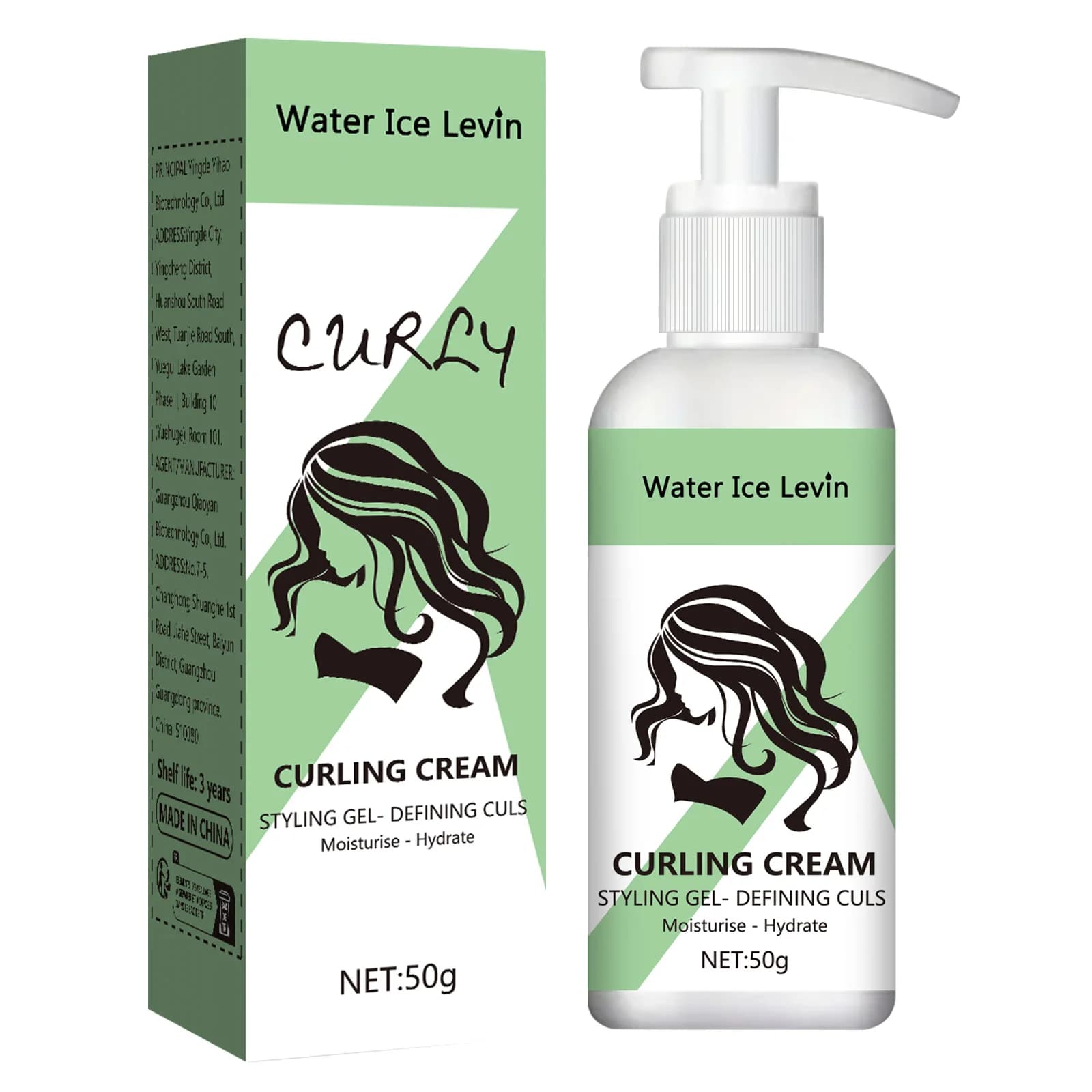 Crème à friser en gel coiffant bouclé – Definir, hydrate et hydrate les boucles pour les coiffures rebondissantes et brillantes avec la kératine et la biotine