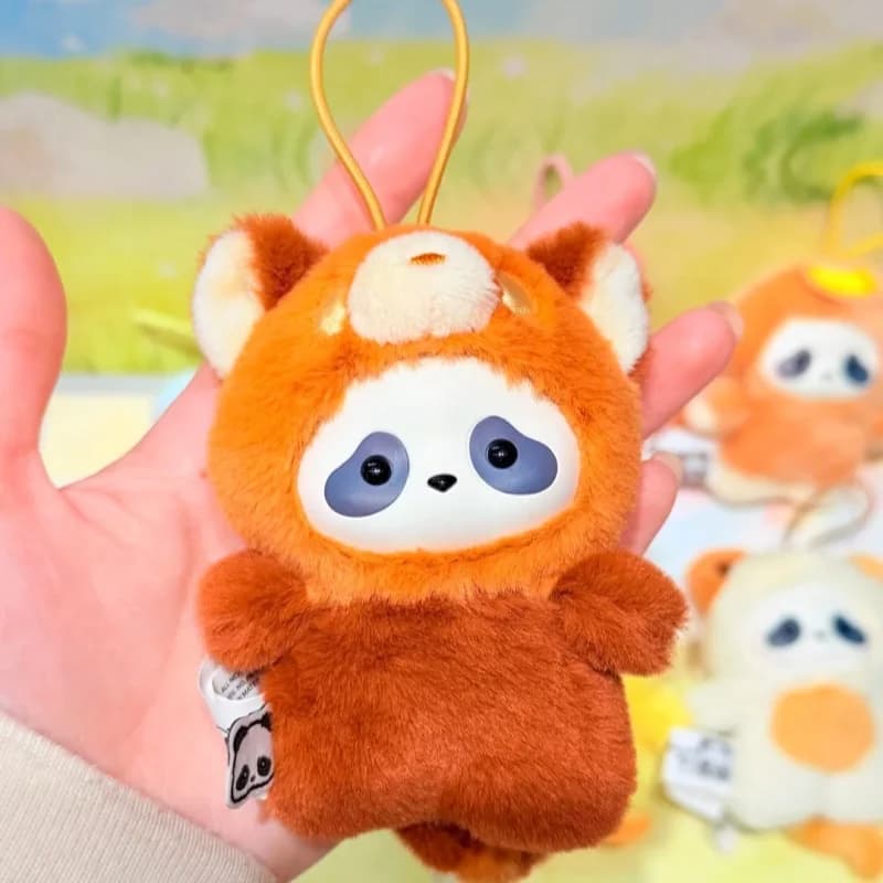 Panda Roll The Zoo In Hands Series Blind Box, figurine en vinyle et peluche de panda mignon, sac surprise, animaux Kawaii, pendentifs, décoration de sac, jouet d'anniversaire