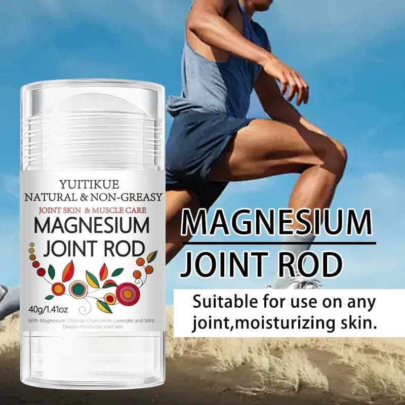 Bâton de massage au magnésium naturel 40g Camomille Lavande Menthe Hydratant Doux Non Gras Baume pour les Articulations, les Muscles et les Soins Cutanés Externes