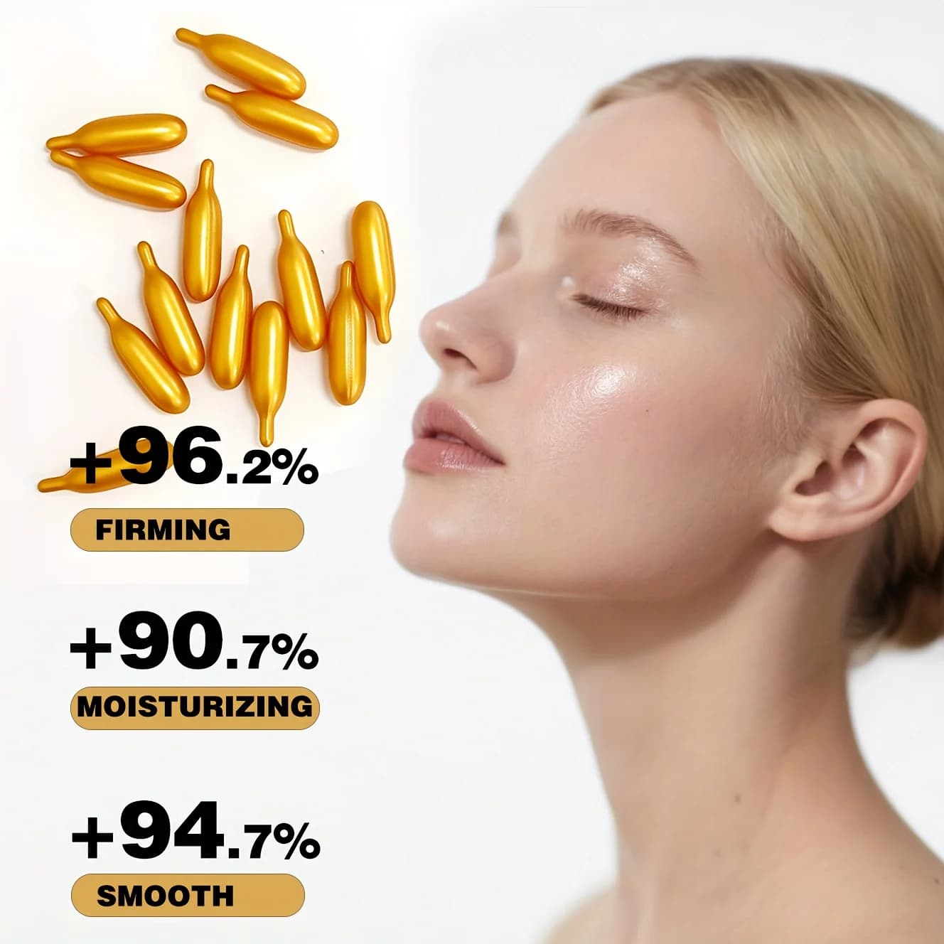 Capsules de sérum à la vitamine E, capsules d'essence à usage unique, hydratantes et nourrissantes pour la peau du visage, 90 capsules/flacon - 1 flacon
