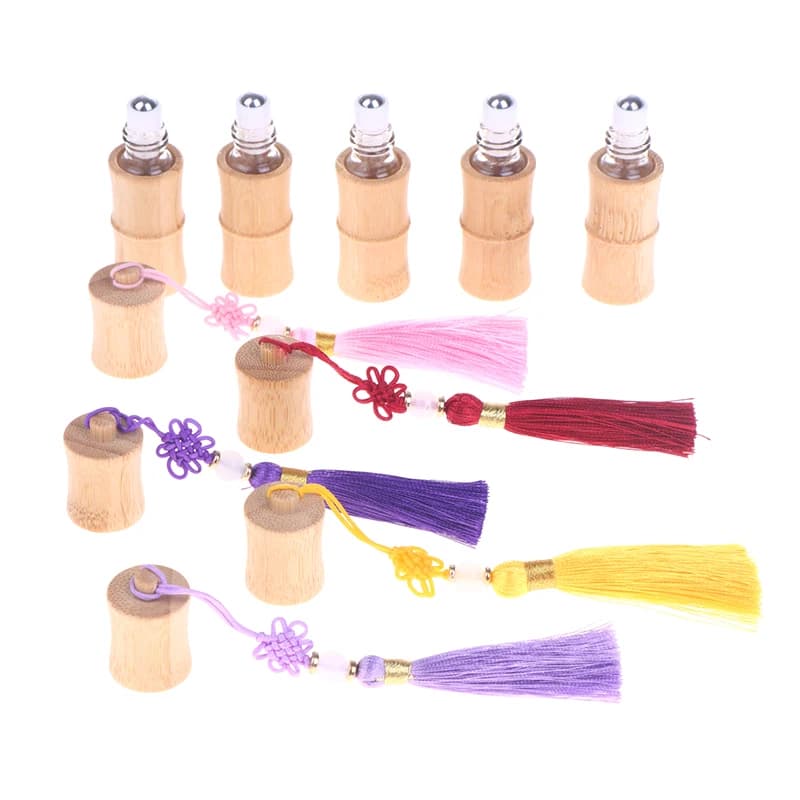 Bouteille à rouler en bambou écologique avec glands