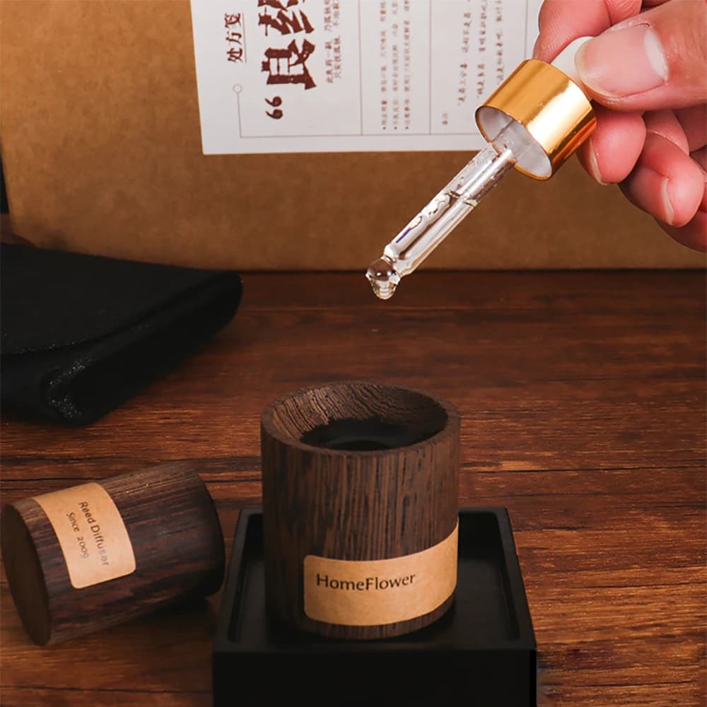 Diffuseur d'huiles essentielles en bois de noyer noir
