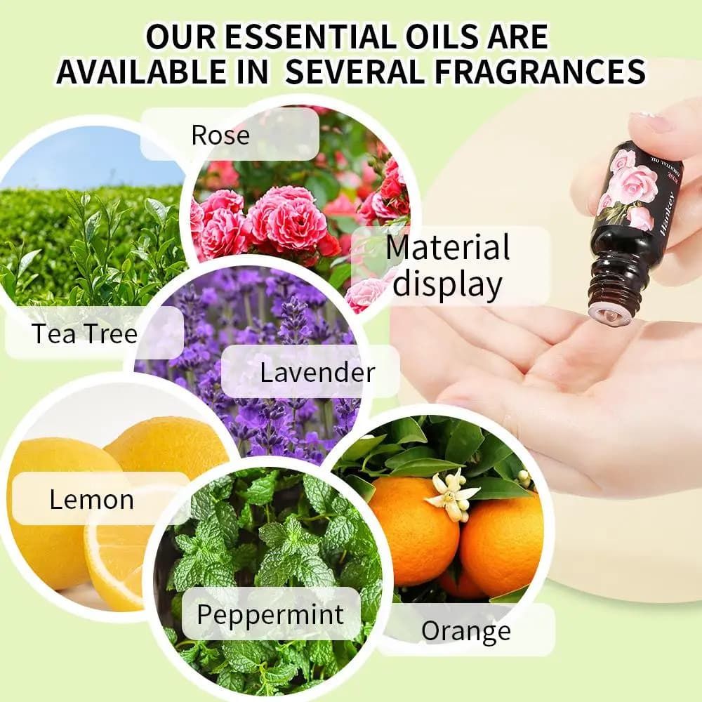 Ensemble d'huiles essentielles pures pour diffuseur, humidificateurs, soins de la peau, massage, huiles de qualité thérapeutique naturelle, cadeau DIY
