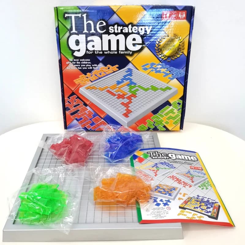 Jeu de société de stratégie pour enfants, jouets éducatifs, jeu de carrés colorés, facile à jouer pour enfants, fête de famille, jeux d'intérieur, Puzzle cadeau
