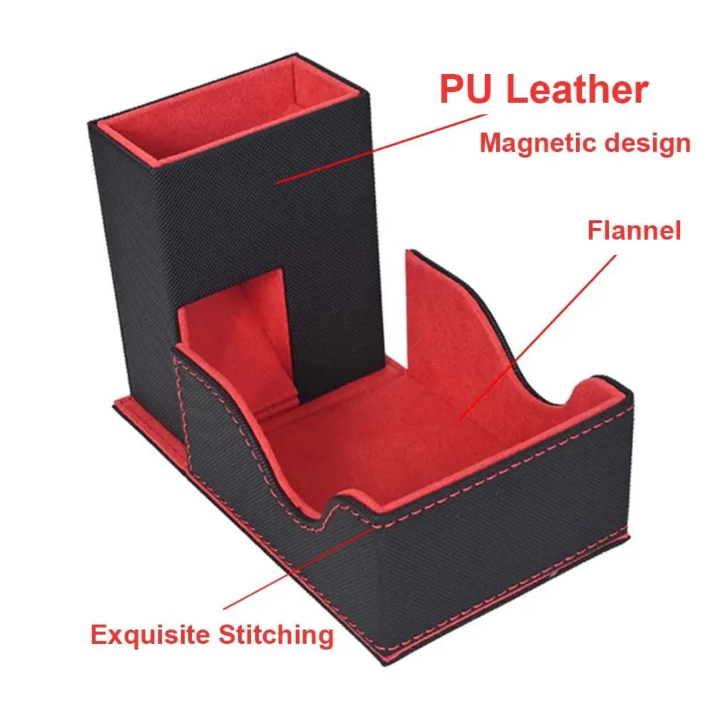 Tour à dés pliable Portable en cuir PU