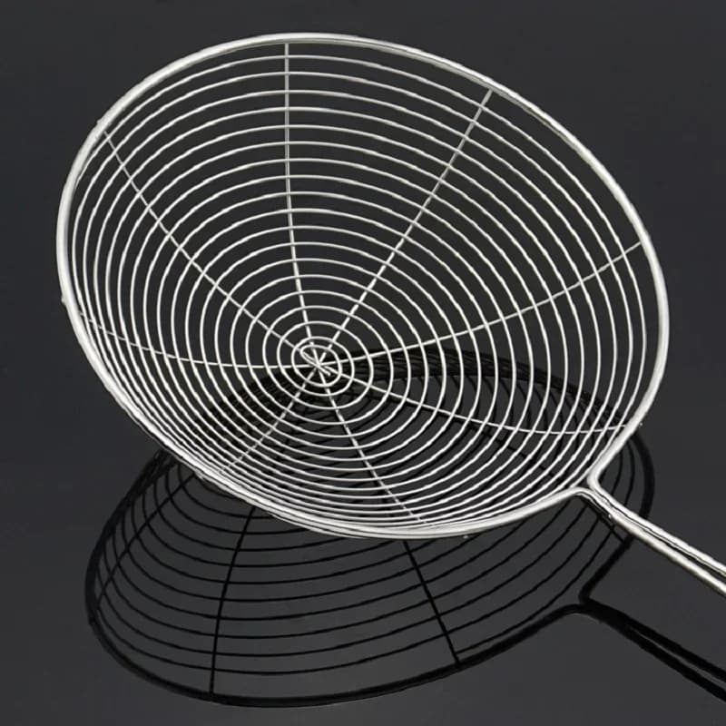 1PC acier inoxydable crépine louche écumoire ovale maille Fine Pot d'huile crépines maison cuisine outils