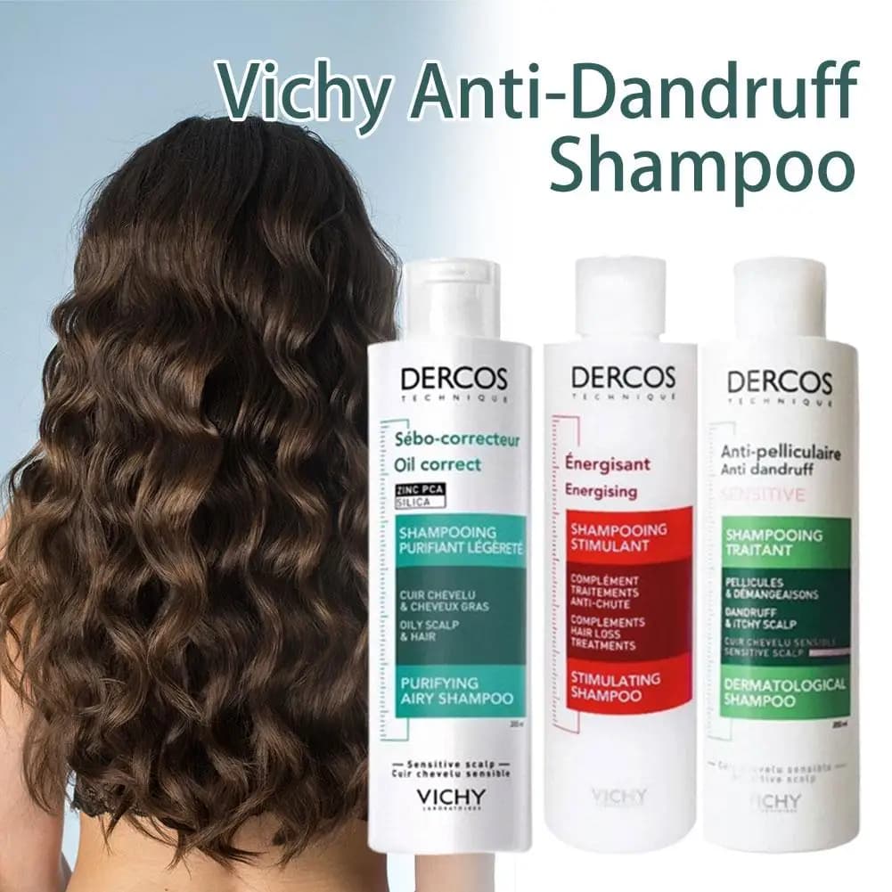 DERCOS – shampoing purifiant Anti-démangeaison, formule Anti-pelliculaire, contrôle de l'huile, rafraîchissant, nourrissant, moelleux, pour le cuir chevelu endommagé, soins capillaires