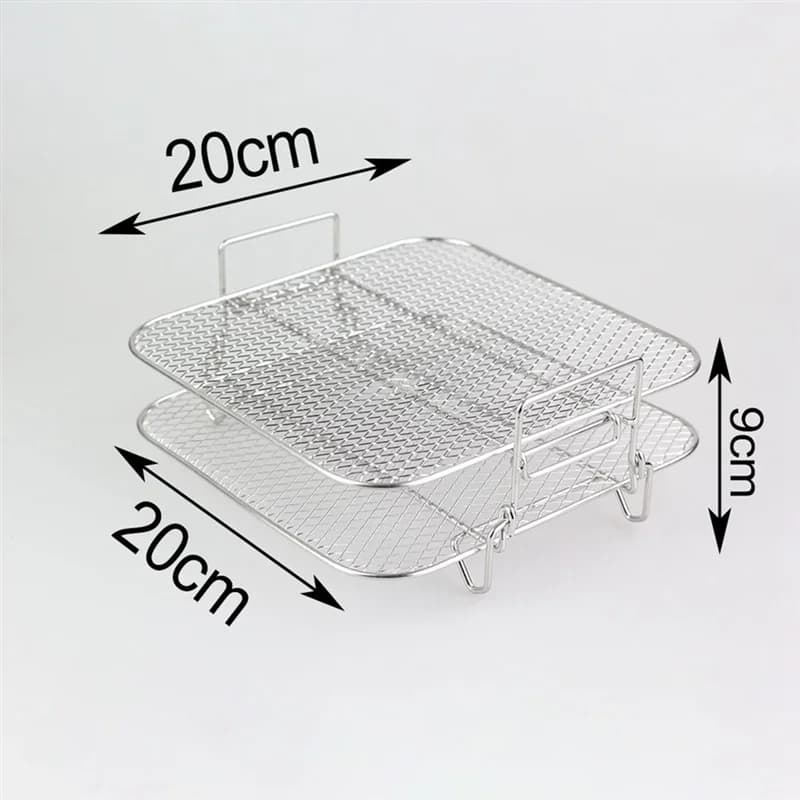 2-Layers Air Fryer Grilling Rack For 4.2-5.8QT Air