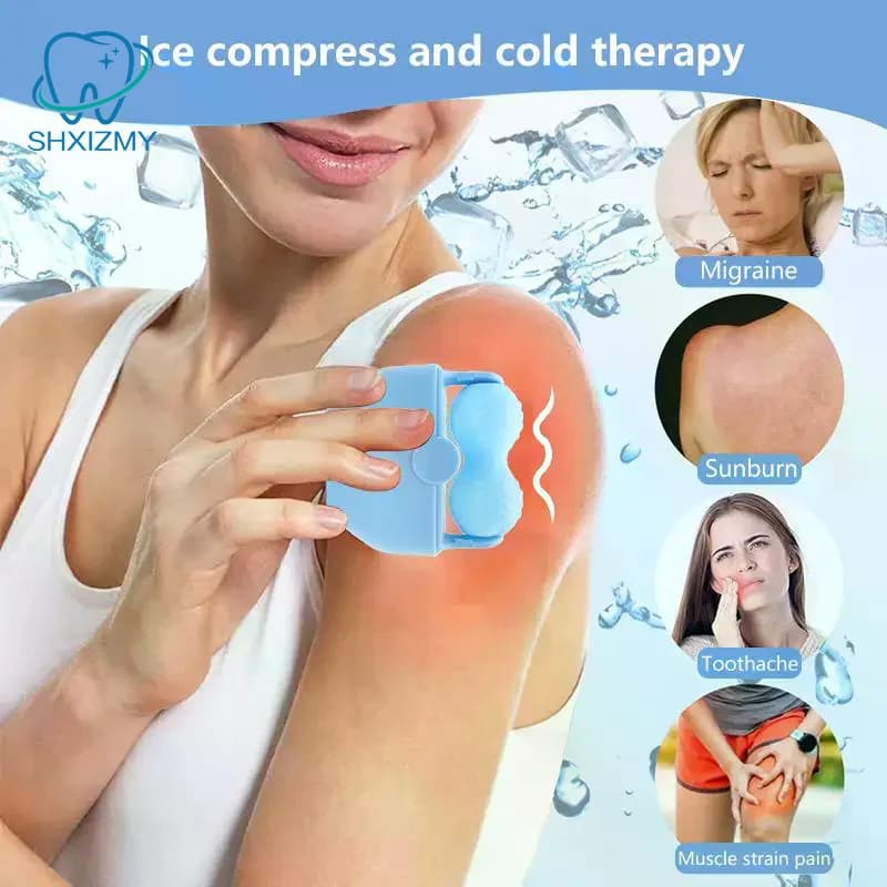 Rouleau de glace pour le visage, double rouleau, massage facial rafraîchissant pour les yeux, soulage la fatigue, la douleur, les rougeurs, raffermit la peau, lifting du visage, réduit les gonflements