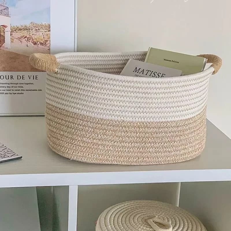 Paniers tissés en corde pour organiser le panier de rangement