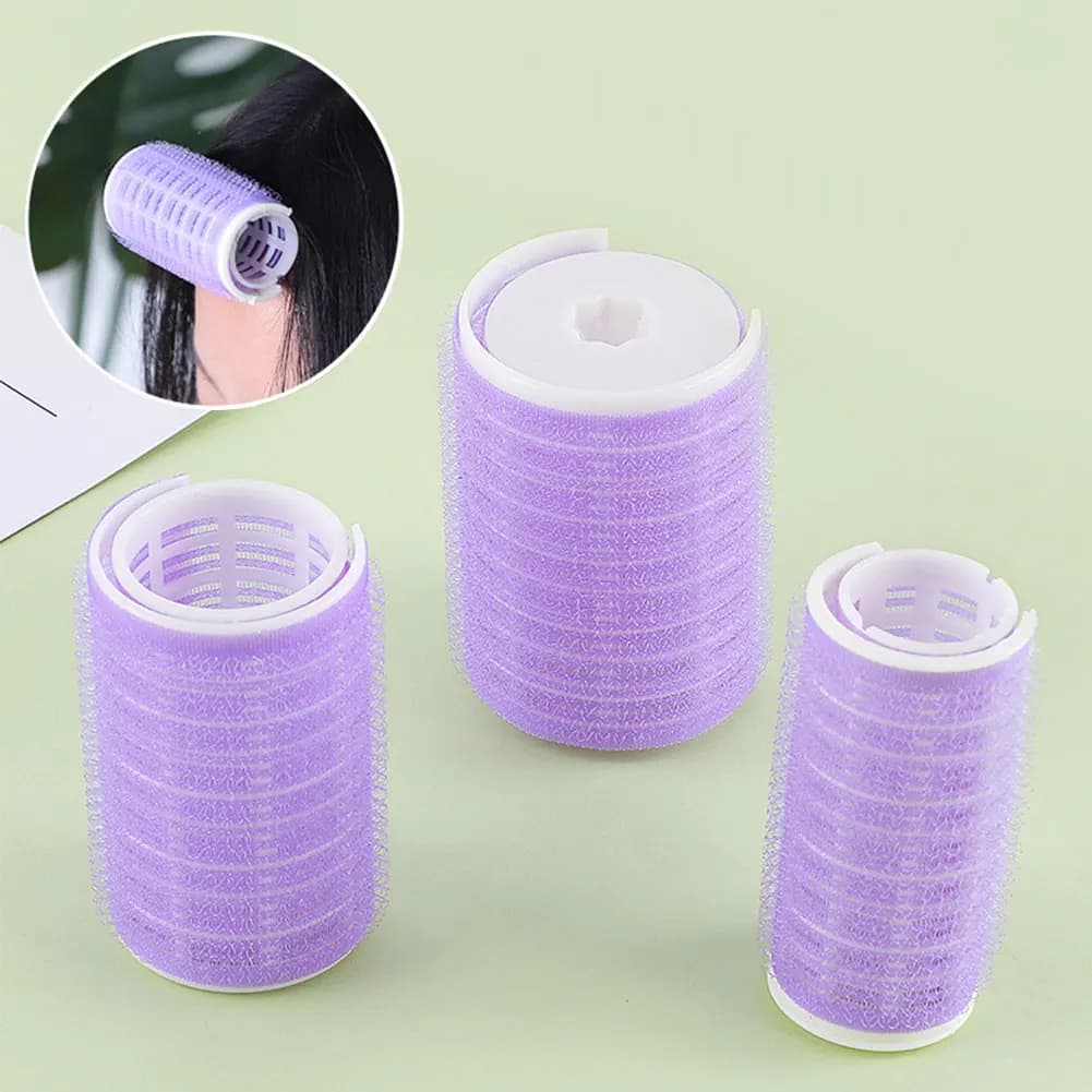 2 pièces 3 tailles coiffure usage domestique bricolage magique grands bigoudis auto-adhésifs style rouleau rouleau bigoudi cheveux femmes outil de beauté