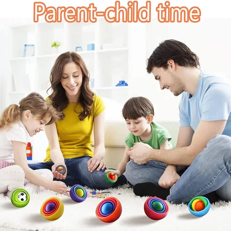 Boule rotative 3D Fidget Gyro jouets sensoriels main Fidget Spinner Gyroscope pour enfants adolescents adultes enfants tdah autisme soulagement du stress
