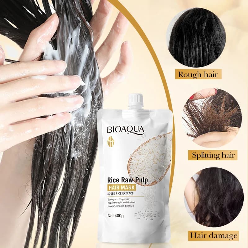 Masque capillaire à la kératine magique, 10/30/50/100/400g, 5 secondes, réparation des cheveux crépus endommagés, doux, lisse et brillant, riz hydratant, soins capillaires