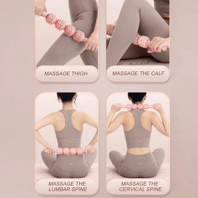 Outil portatif de Fascia de bâton de rouleau musculaire, rouleau de corps pour les tissus profonds des muscles, rouleau de bâton de Massage pour attelles de tibia, dos, cuisse