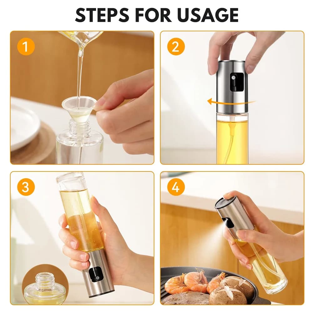 Pulvérisateur à huile en verre pour la cuisson Olive Mister Spray pour salade BBQ Cuisine Cuisson Vide Vinaigre Bouteille