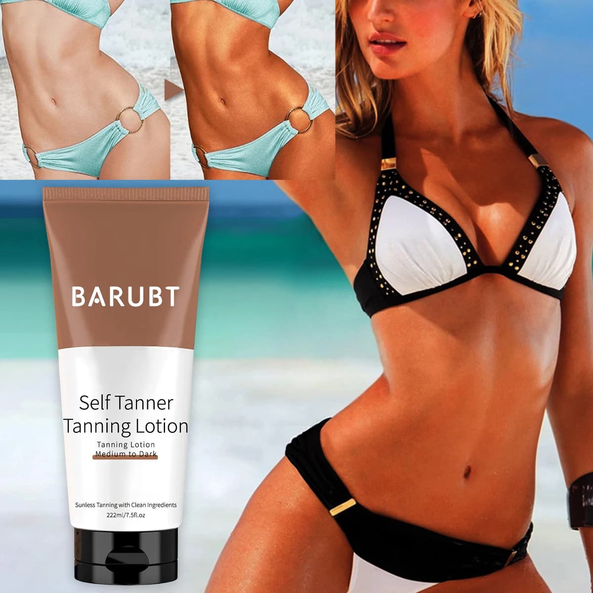 Lotion bronzante sans soleil - Du moyen au foncé