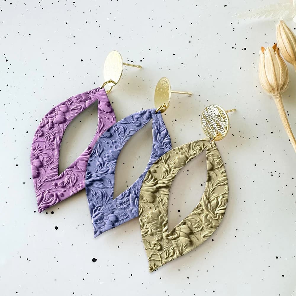 Rouleau de Texture florale Vintage en plastique Durable, rouleau de Texture florale Vintage pour motifs d'argile polymère, boucles d'oreilles, fabrication de bijoux, bricolage