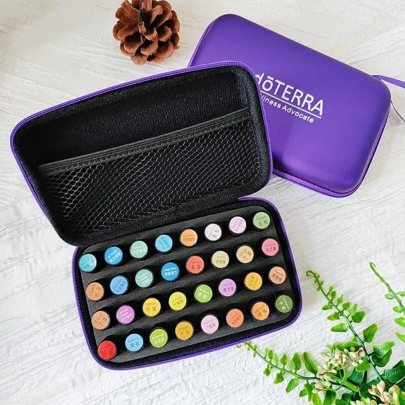 Mallette de rangement d'huiles essentielles pour DoTERRA, 32 emplacements, sac de rangement de bouteilles d'huile essentielle de 1 à 3ML, organisateur suspendu de parfum de voyage