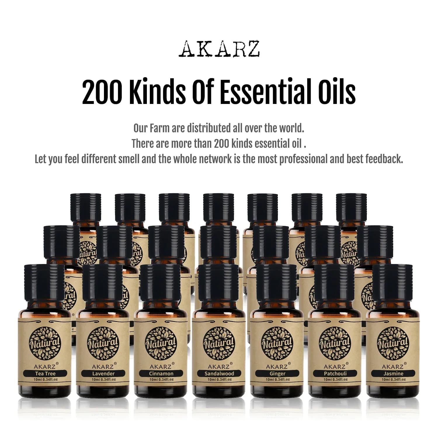 AKARZ-Huile essentielle d'ylang-ylang, soin naturel pour la peau et le corps, diffuseur de cheveux, bougie de massage à faire soi-même