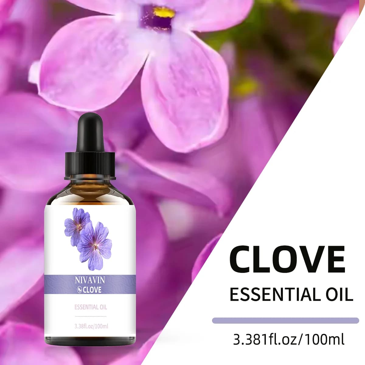 NIVAVIN 30ml/60ml/00ml Huile essentielle de clou de girofle, naturellement extraite, parfum longue durée, adaptée à diverses situations domestiques.