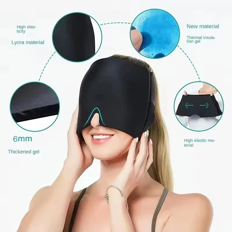 Bandeau de compression réutilisable chaud/froid pour soulager les maux de tête