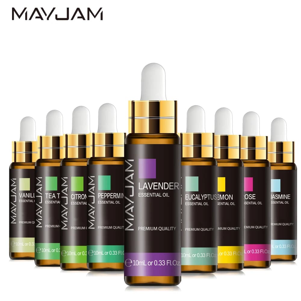 Huile essentielle de lavande 10 ml pour diffuseur, patchouli, encens, bergamote, cèdre, bois de santal, arbre à thé, huile aromatique