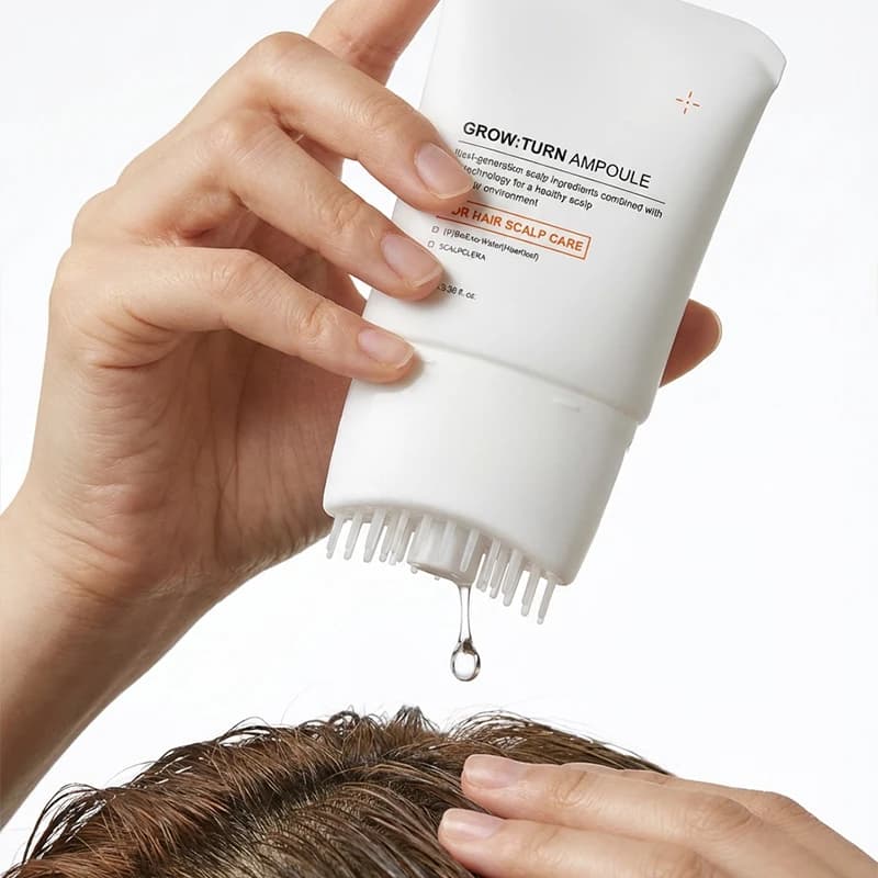 Sérum Capillaire Nourrissant Doux en Ampoule, Essence de Soin pour Cheveux Plus Épais, Traitement Fortifiant Longue Durée du Cuir Chevelu avec Peigne