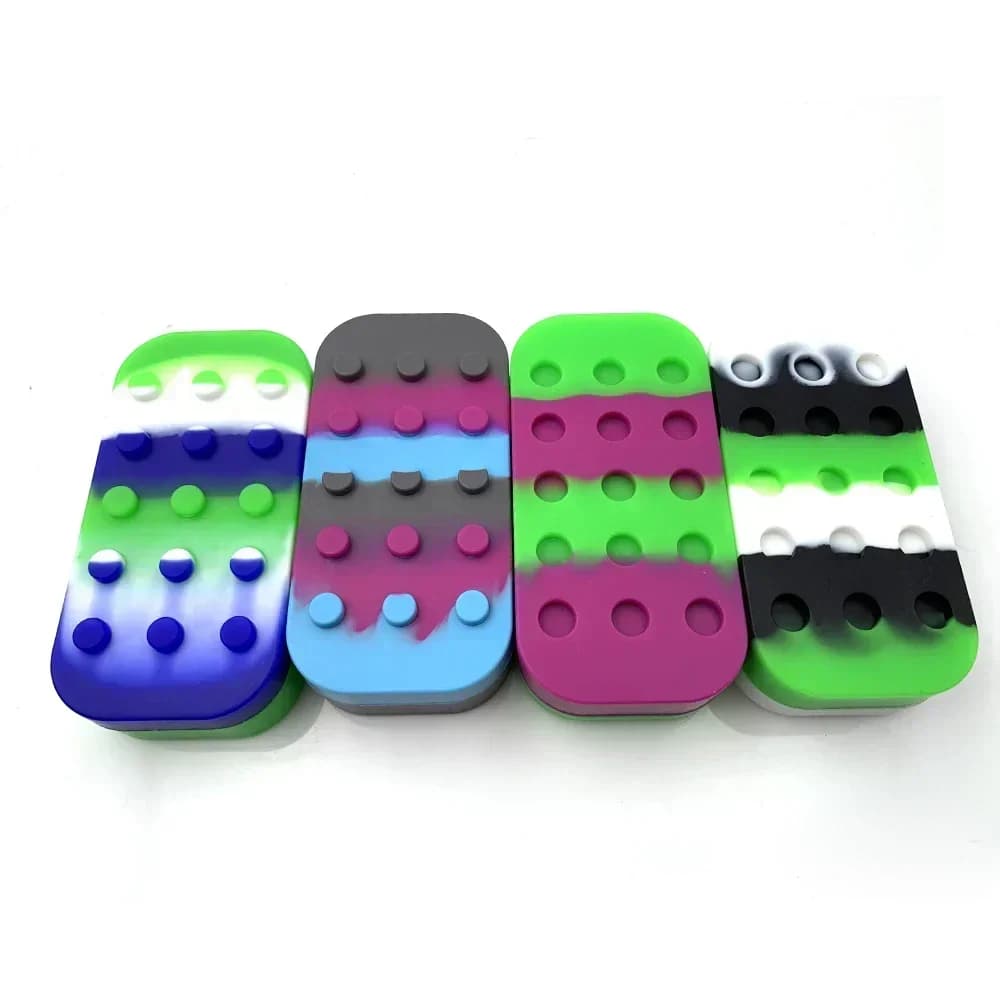 Boîte d'avertissement en silicone antiadhésif, 6 trous, 34ml, huile essentielle, récipient facile à transporter
