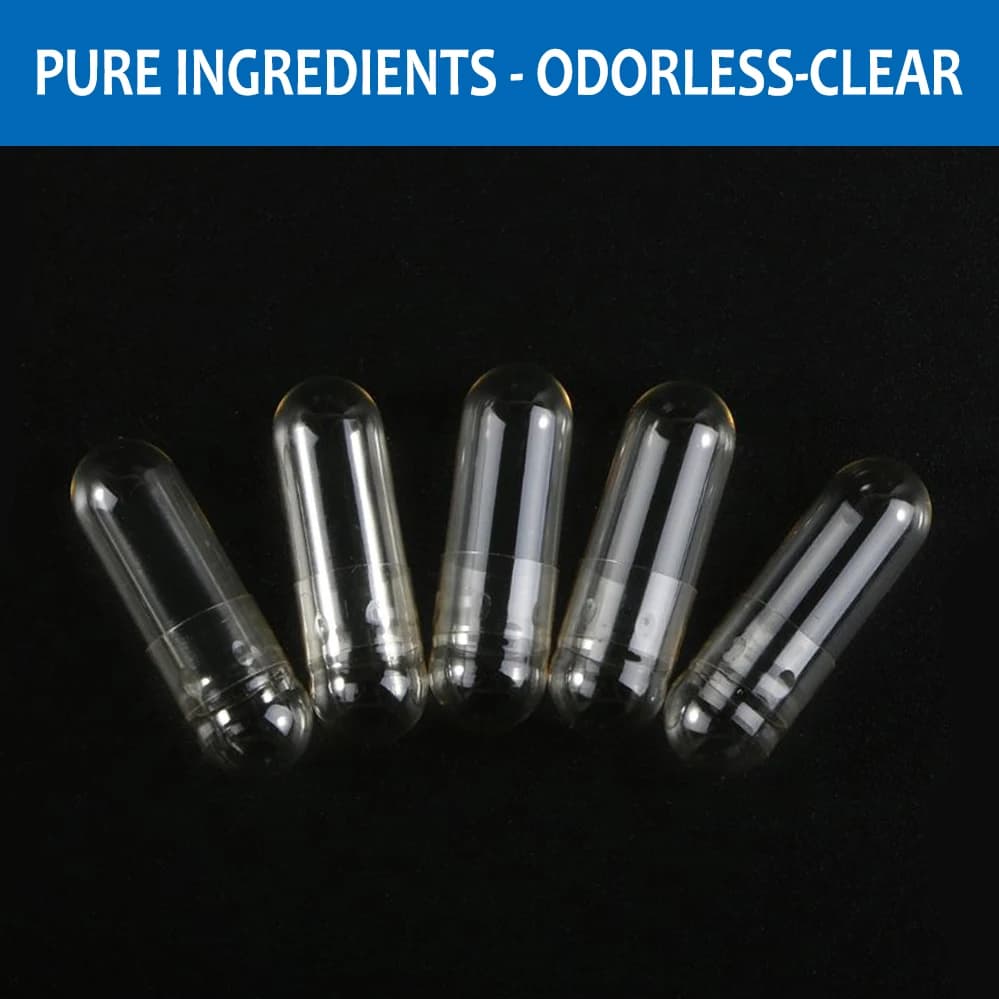 Capsules séparées végétaliennes 1000 pièces taille 000 00 0 1 Capsules vides unies végétariennes casher Halal HPMC Capsule transparente creuse