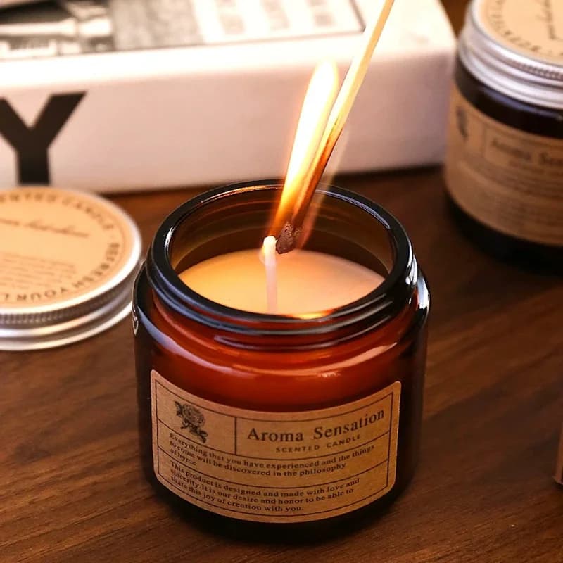 Bougie de soja parfumée ci-après, sans fumée, huile essentielle aromatique, décoration de luxe, cadeaux de mariage, fête, décoration de la maison