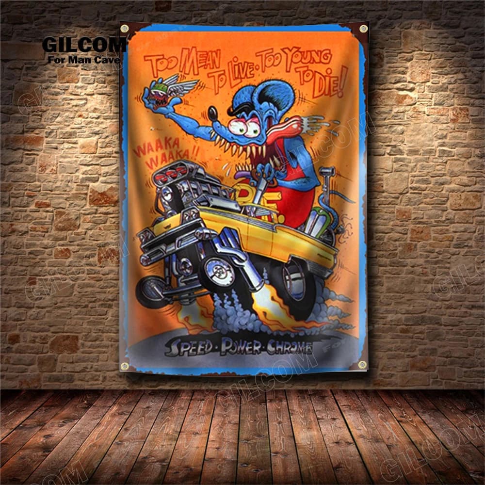 Bannière, drapeau, affiche, décoration murale, publicité, enseigne vintage, décor de pub, club, bar sur le thème du film de documentaire 'Règles de l'histoire'