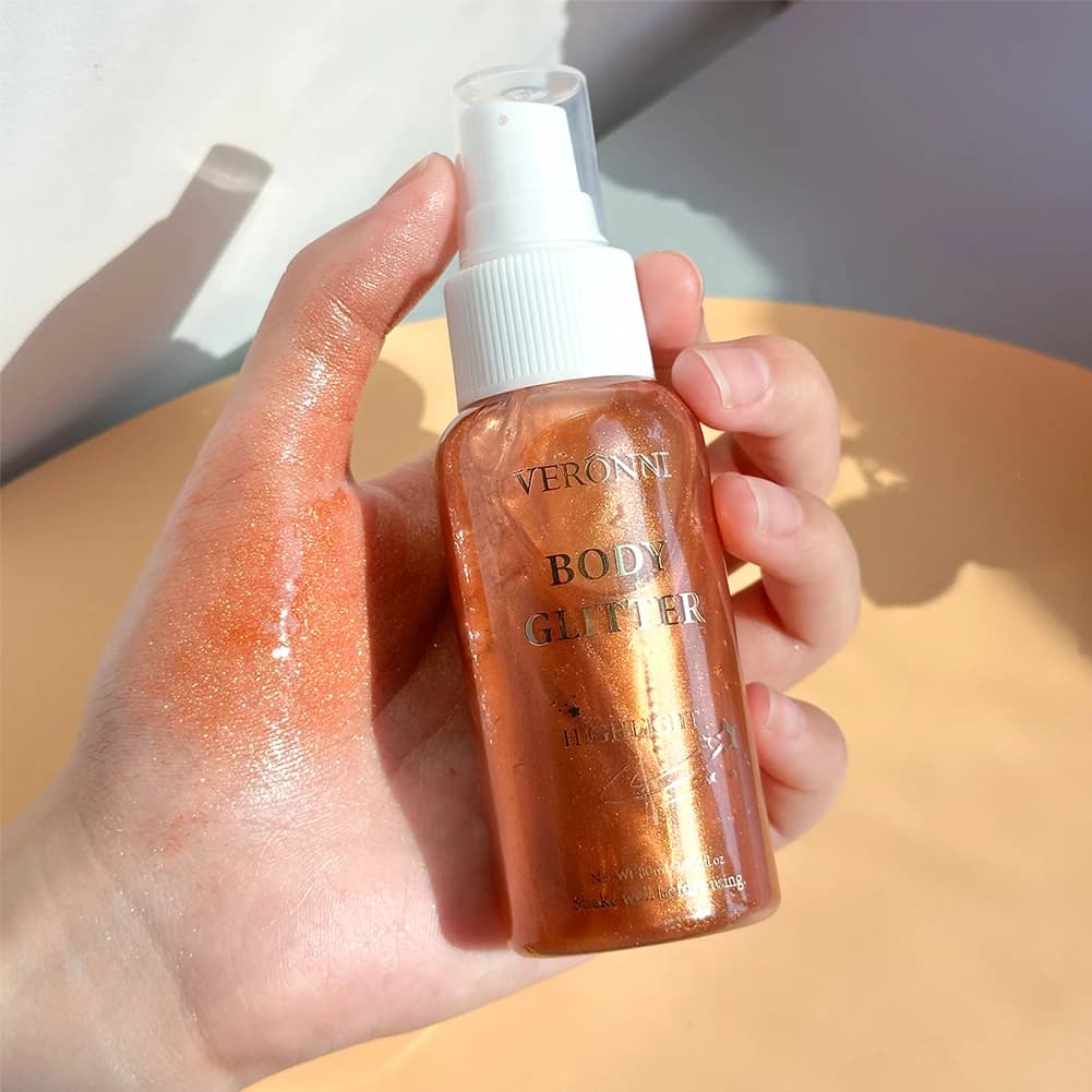 Maquillage à l'huile surligneur liquide scintillant