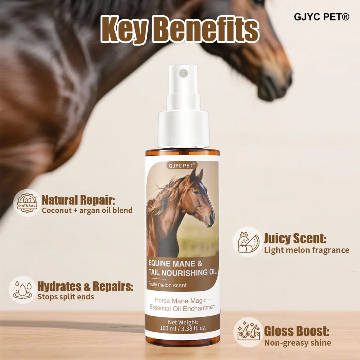 Huile de Soin pour Cheveux de Cheval 100ml