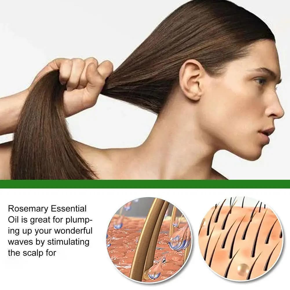 1 pièces huile essentielle de soin des cheveux au romarin huile de croissance des cheveux Anti-rupture prévention de la perte de cheveux traitement nourrissant du cuir chevelu huile de soin des cheveu