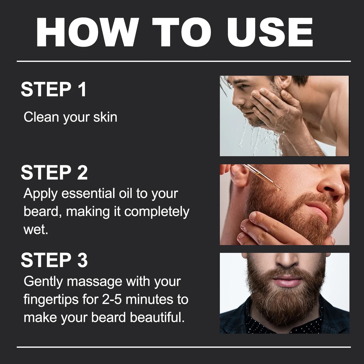Huile de ricin pour barbe, bouteille de 30ml, longueur de Micro-aiguille 0.25mm, refroidissement et hydratant longue durée, sans alcool, essentiel d'été