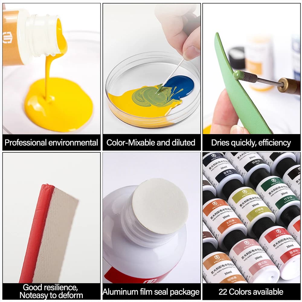 WUTA 30ml professionnel bord du cuir peinture huile colorant