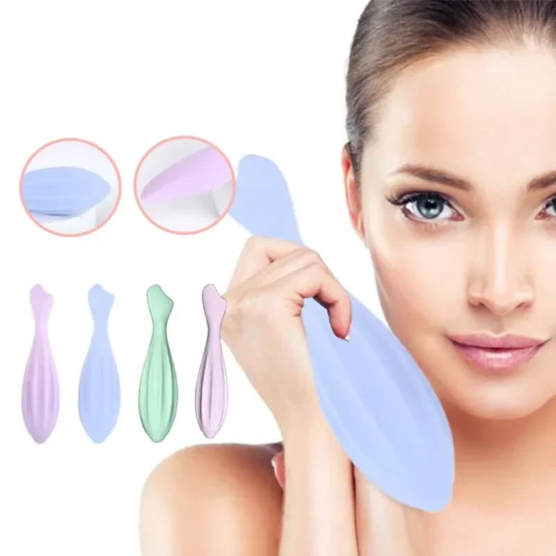Rouleau de beauté pour le visage et les yeux, outils de soins de la peau, Massage Gua Sha, rouleau de beauté en Silicone