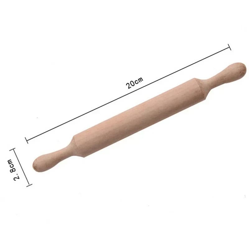 Rouleau à pâte en bois de 20Cm de Long, pour la cuisson, décoration de gâteau Fondant, Mini rouleau à pâtisserie, accessoires de cuisine, 1 pièce