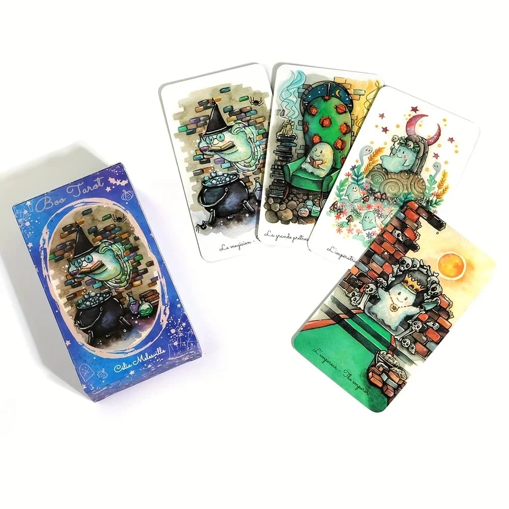 Boo Tarot Deck Ghosts Carte de lecture fantôme 81 cartes