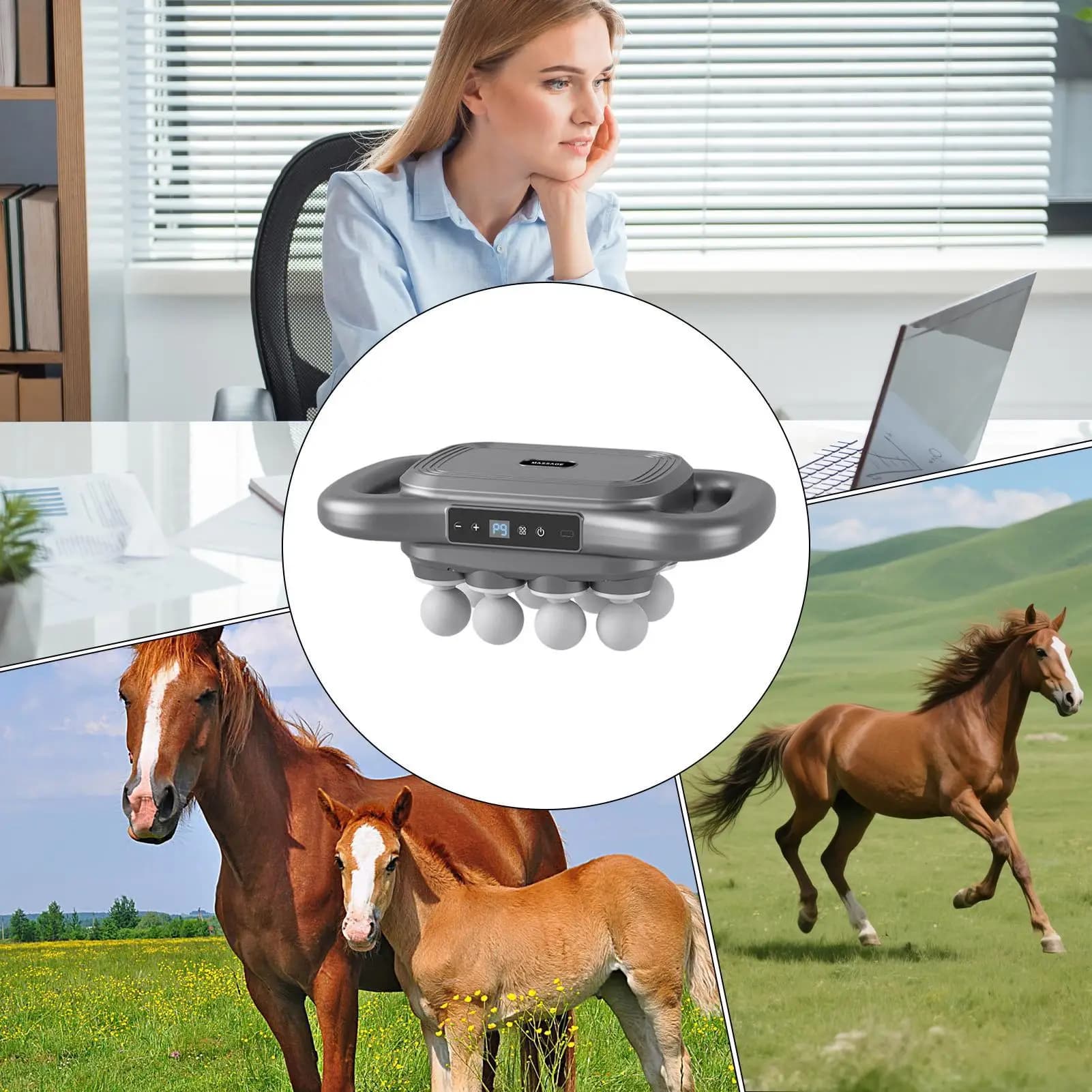 Outil de massage pour chevaux
