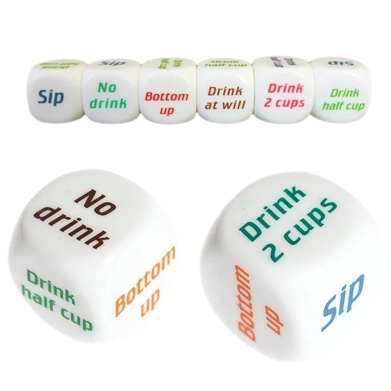 3 pièces nouveau drôle boire Sip dés rouleau décider Die jeu fête Bar Club Pub cadeau jouet