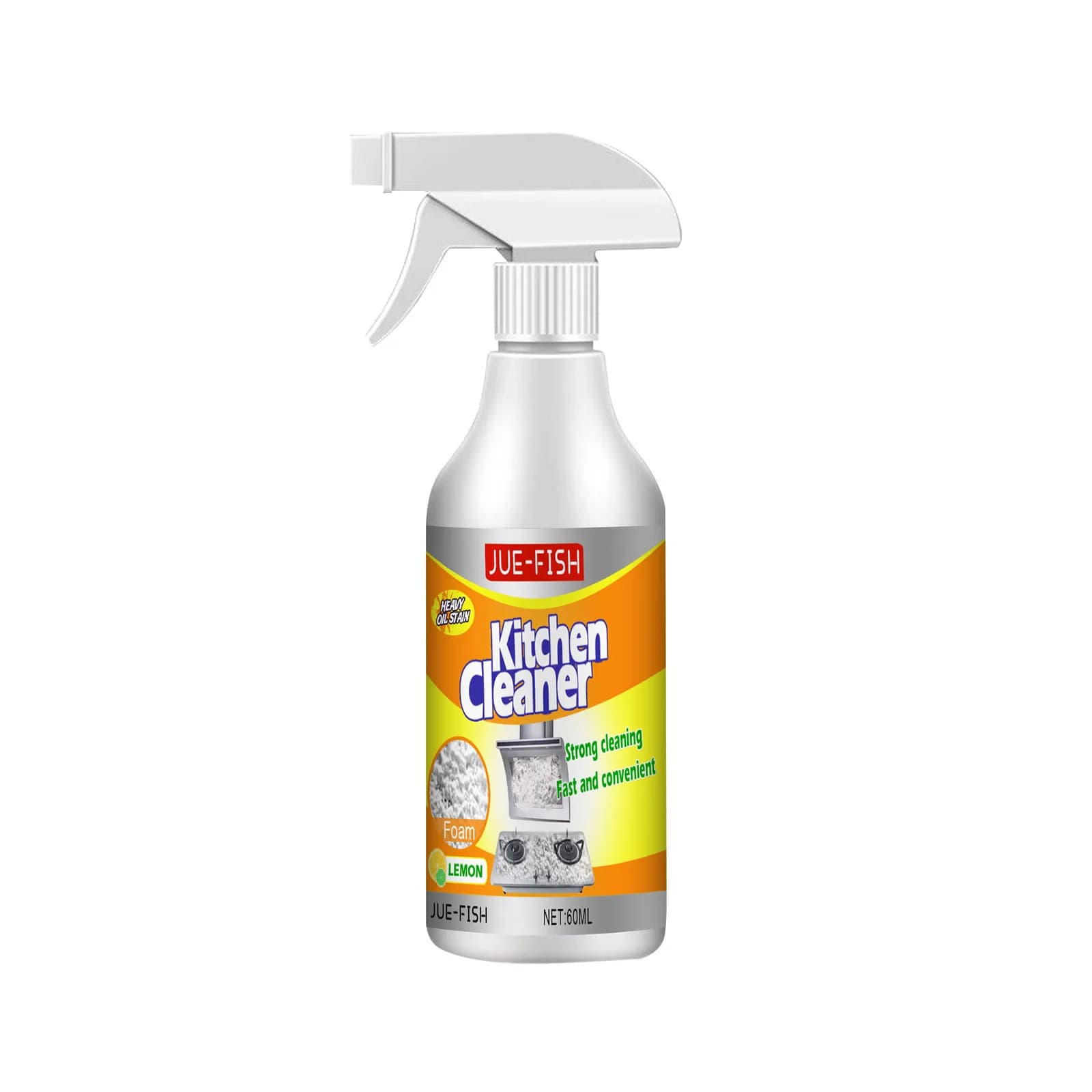 Nettoyeur d'huile lourde de 60ml, taches d'huile de cuisine, dégraissant puissant, dissolvant de taches d'huile, grilles de nettoyage, four, Spray de nettoyage de table de cuisson à domicile