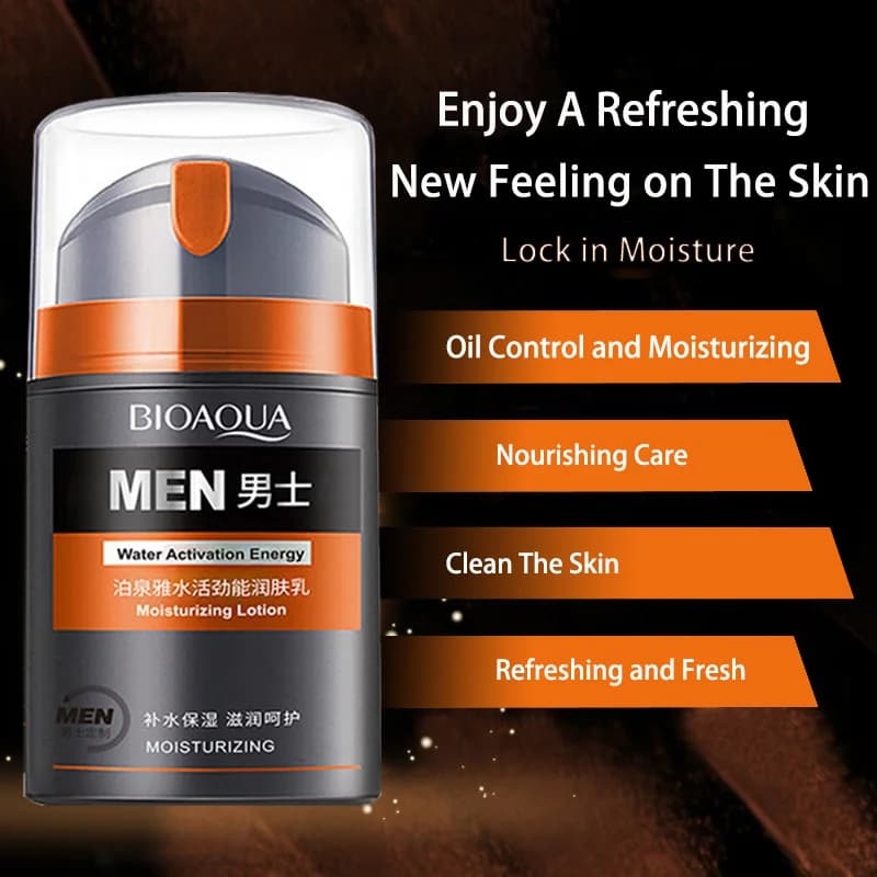 Crème hydratante pour le visage pour homme, contrôle du sébum, anti-âge, lisse, déformable, resserre les pores, blanchissant, soins de la peau